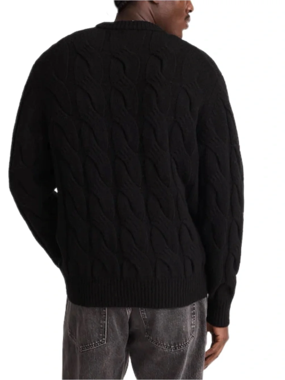 Madewell Wool Blend Cable-Knit Crewneck Sweater Mens Size Large MSRP $198